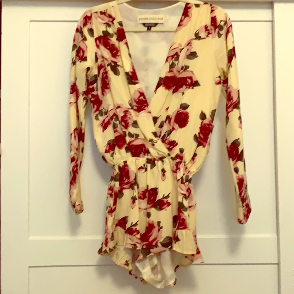Stone Cols Fox Romper. Silk, hardly worn